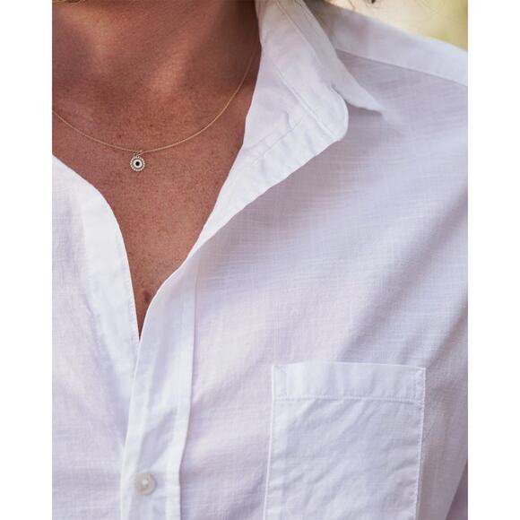 Frank & Eileen - Eileen Relaxed Button Up in White Linen Size XXS NWOT - Picture 2 of 12